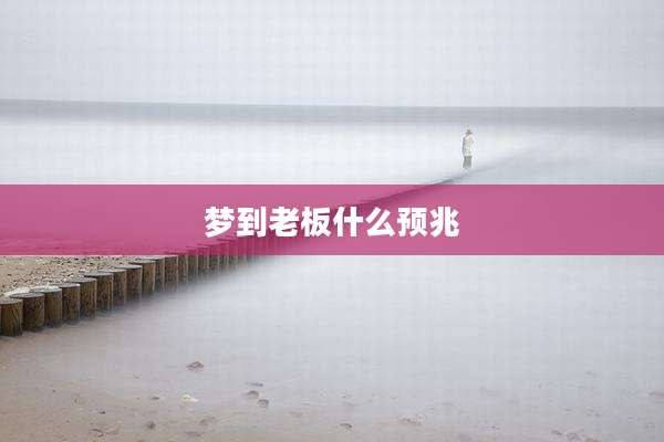 梦到老板什么预兆
