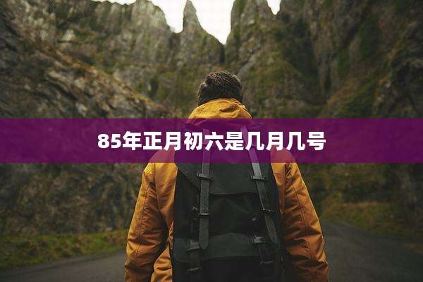85年正月初六是几月几号