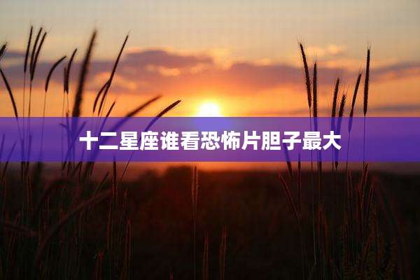 十二星座谁看恐怖片胆子最大