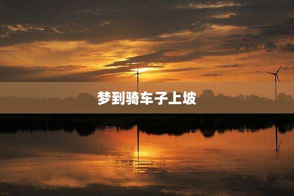 梦到骑车子上坡