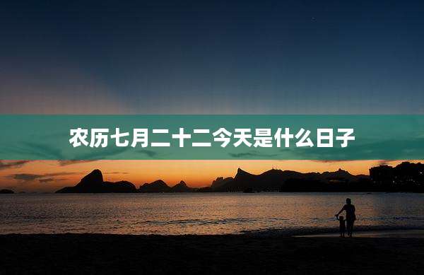 农历七月二十二今天是什么日子