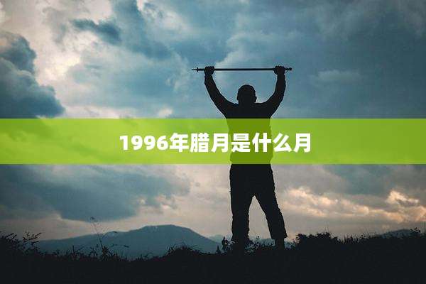 1996年腊月是什么月