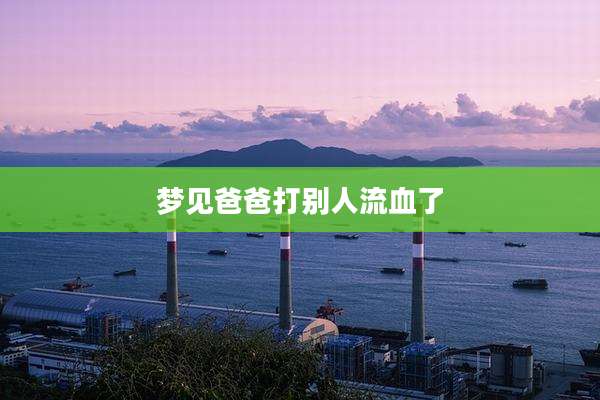 梦见爸爸打别人流血了