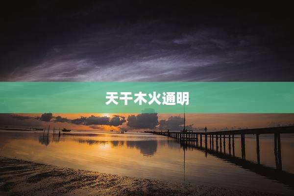 天干木火通明