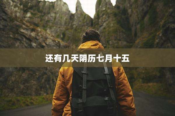 还有几天阴历七月十五
