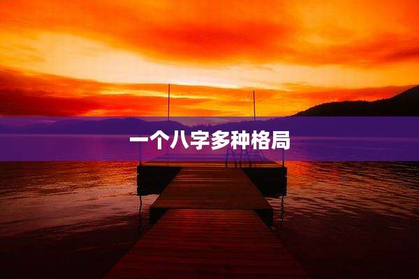 一个八字多种格局