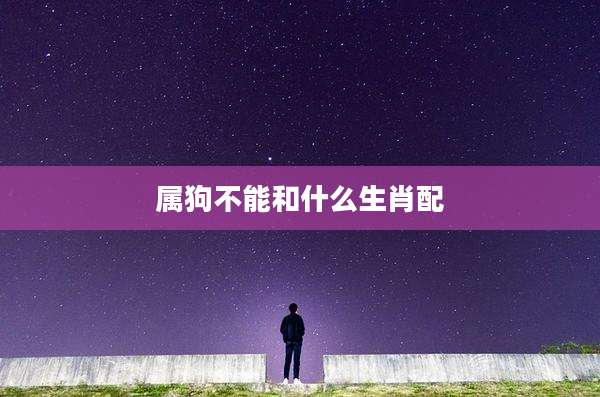 属狗不能和什么生肖配