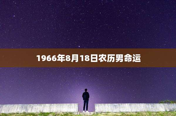 1966年8月18日农历男命运