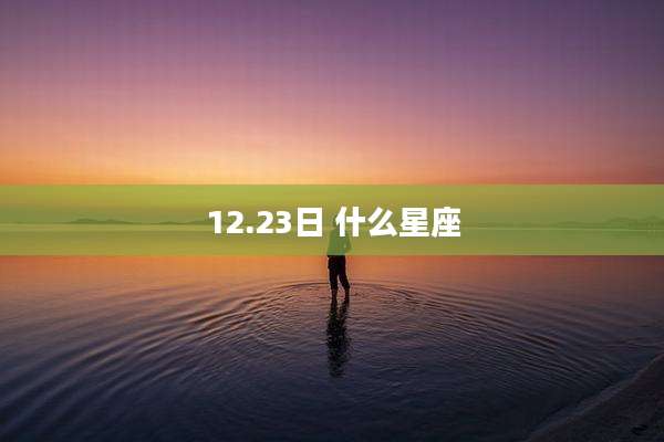 12.23日 什么星座