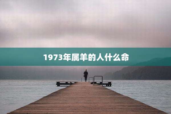 1973年属羊的人什么命