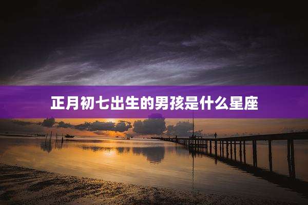 正月初七出生的男孩是什么星座