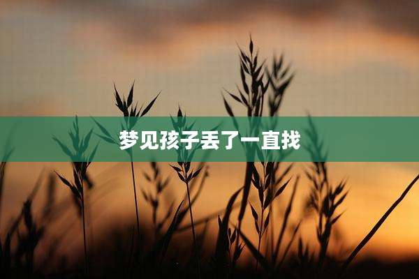 梦见孩子丢了一直找