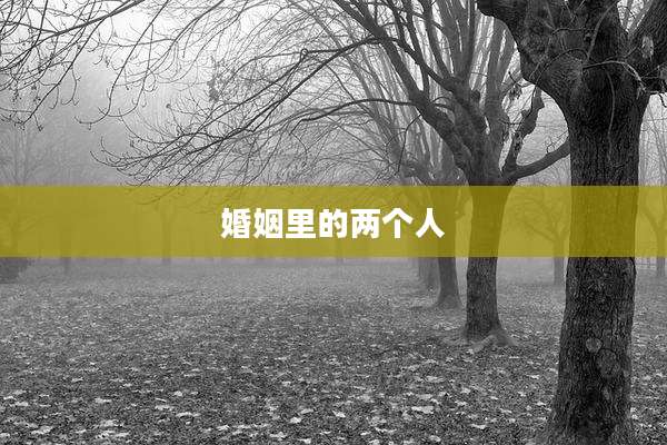 婚姻里的两个人