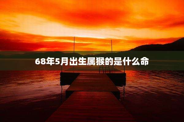 68年5月出生属猴的是什么命