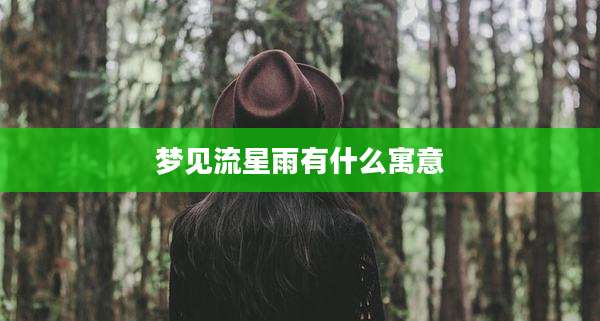梦见流星雨有什么寓意