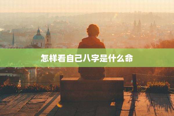 怎样看自己八字是什么命