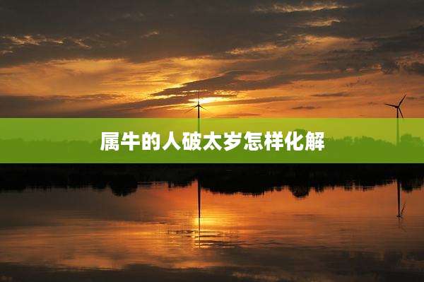 属牛的人破太岁怎样化解