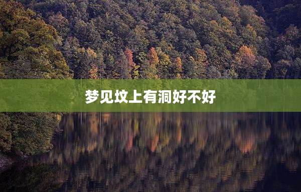 梦见坟上有洞好不好