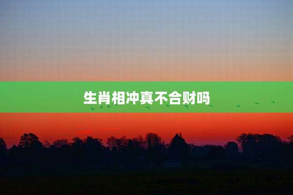 生肖相冲真不合财吗