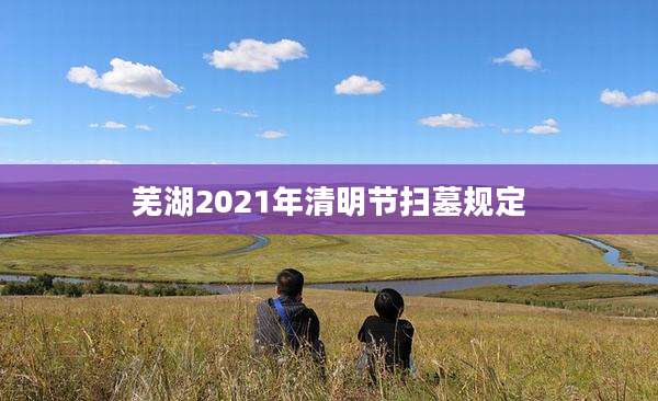 芜湖2021年清明节扫墓规定