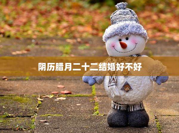 阴历腊月二十二结婚好不好