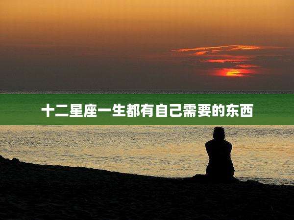 十二星座一生都有自己需要的东西