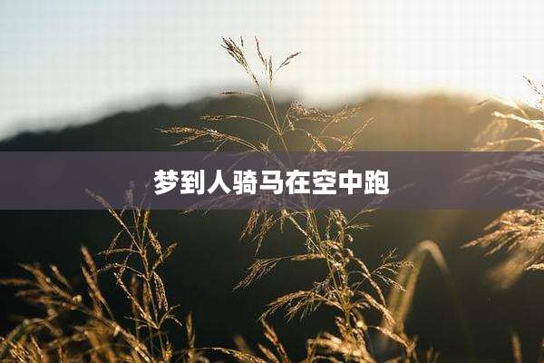 梦到人骑马在空中跑