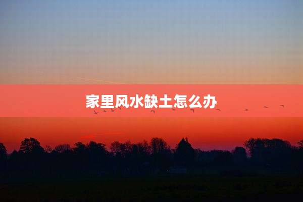 家里风水缺土怎么办