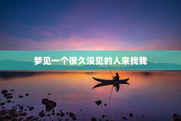 梦见一个很久没见的人来找我