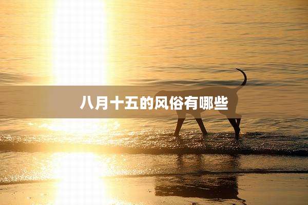 八月十五的风俗有哪些