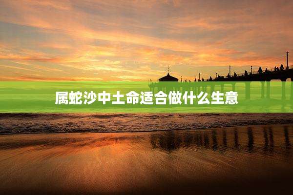 属蛇沙中土命适合做什么生意