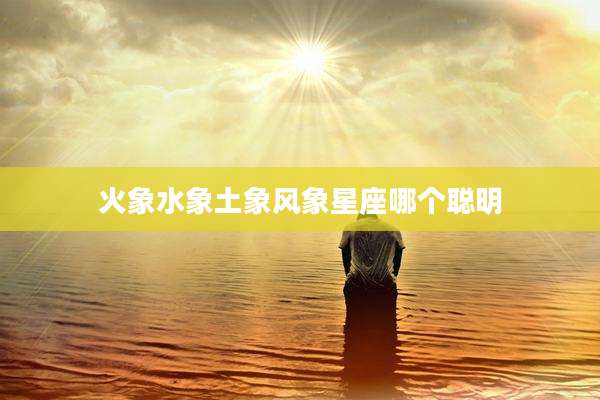 火象水象土象风象星座哪个聪明