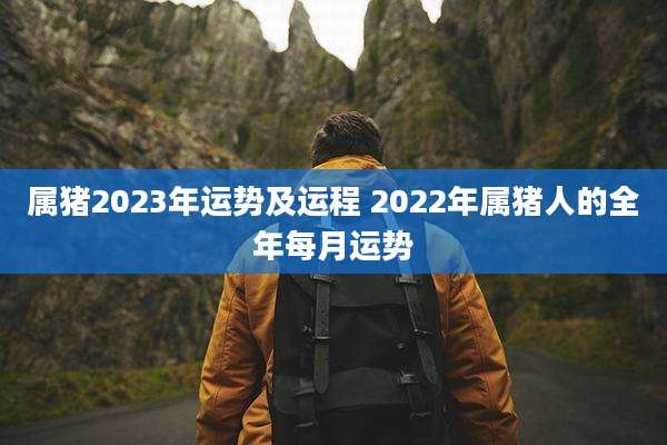 属猪2023年运势及运程 2022年属猪人的全年每月运势
