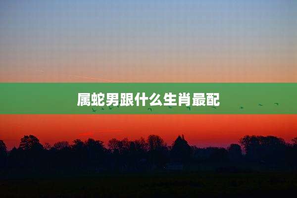 属蛇男跟什么生肖最配
