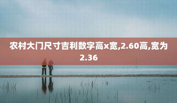 农村大门尺寸吉利数字高x宽,2.60高,宽为2.36