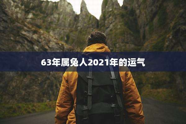 63年属兔人2021年的运气
