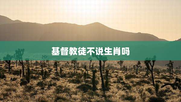 基督教徒不说生肖吗
