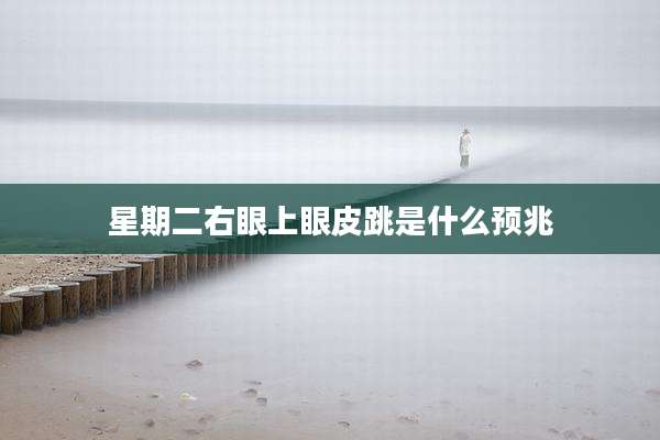 星期二右眼上眼皮跳是什么预兆
