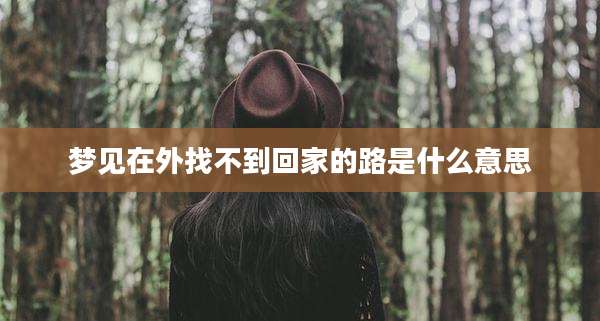 梦见在外找不到回家的路是什么意思