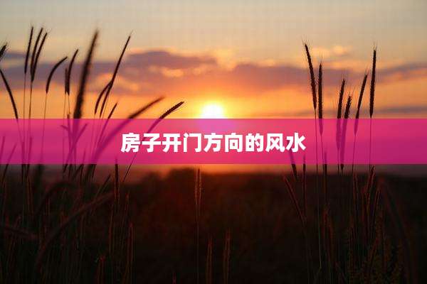 房子开门方向的风水