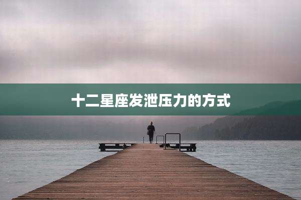 十二星座发泄压力的方式