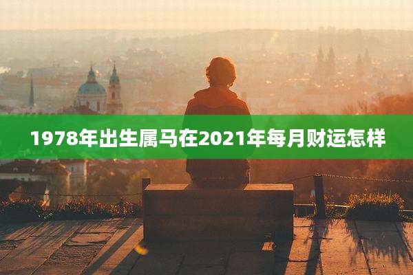 1978年出生属马在2021年每月财运怎样