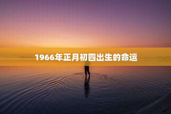 1966年正月初四出生的命运