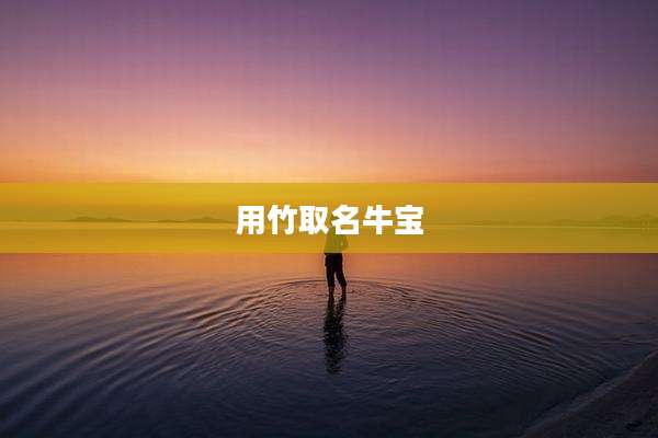 用竹取名牛宝