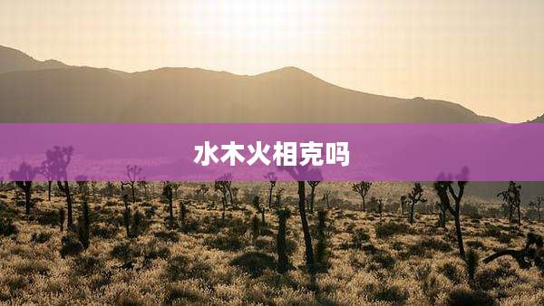 水木火相克吗