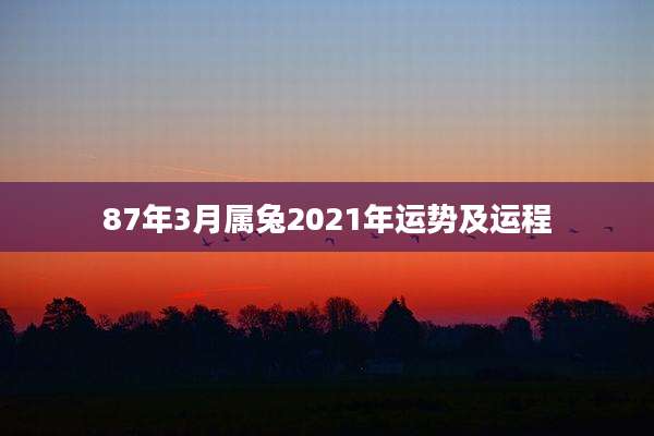87年3月属兔2021年运势及运程