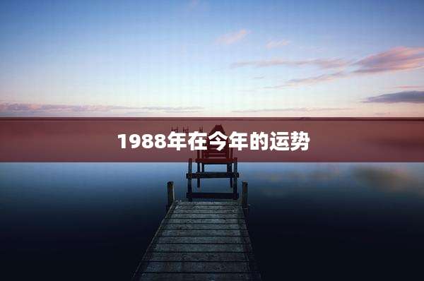 1988年在今年的运势