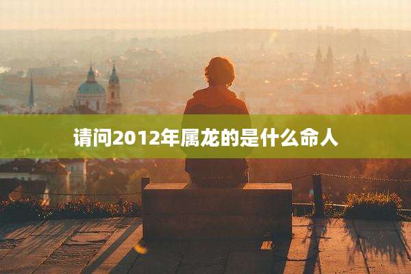 请问2012年属龙的是什么命人