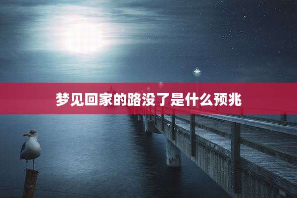 梦见回家的路没了是什么预兆