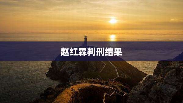 赵红霖判刑结果